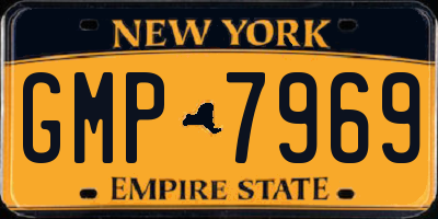 NY license plate GMP7969