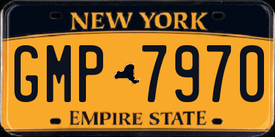 NY license plate GMP7970