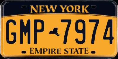 NY license plate GMP7974