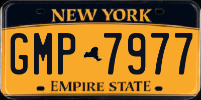 NY license plate GMP7977