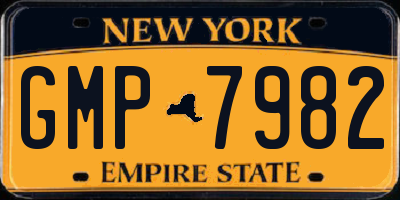NY license plate GMP7982