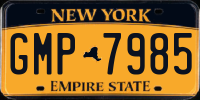 NY license plate GMP7985