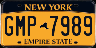 NY license plate GMP7989