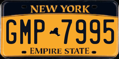 NY license plate GMP7995