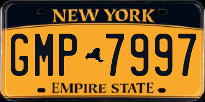 NY license plate GMP7997
