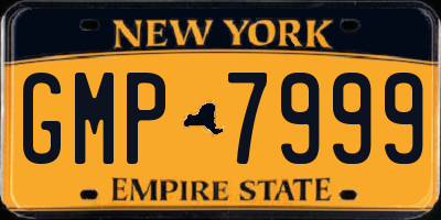 NY license plate GMP7999