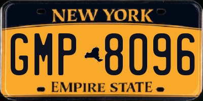 NY license plate GMP8096