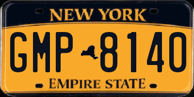 NY license plate GMP8140