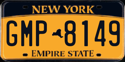 NY license plate GMP8149