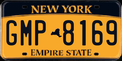 NY license plate GMP8169