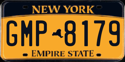 NY license plate GMP8179