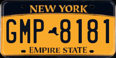 NY license plate GMP8181