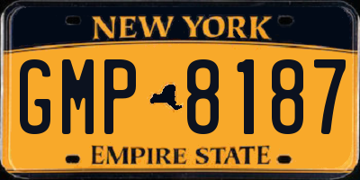 NY license plate GMP8187