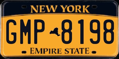 NY license plate GMP8198