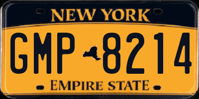 NY license plate GMP8214