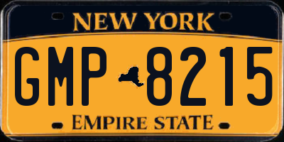 NY license plate GMP8215