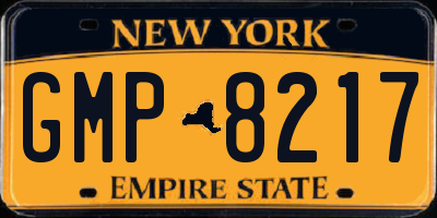 NY license plate GMP8217