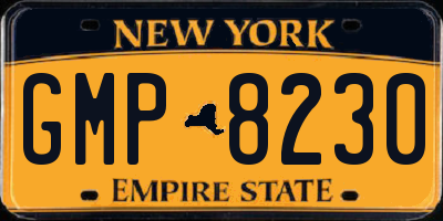 NY license plate GMP8230