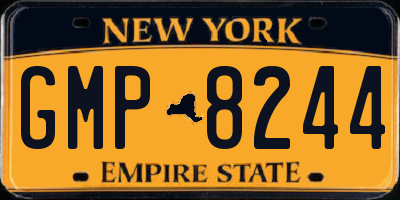 NY license plate GMP8244