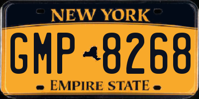 NY license plate GMP8268
