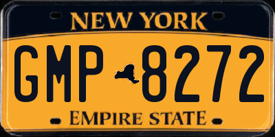 NY license plate GMP8272