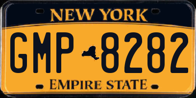 NY license plate GMP8282