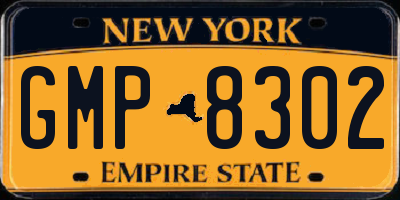 NY license plate GMP8302