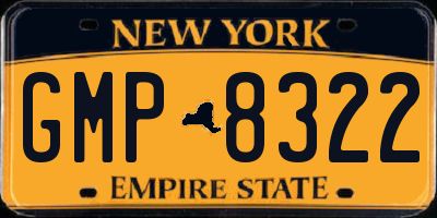 NY license plate GMP8322