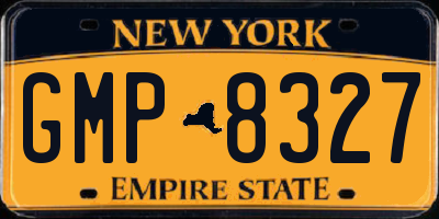 NY license plate GMP8327