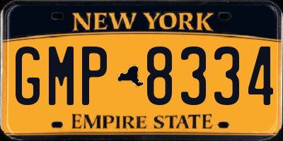 NY license plate GMP8334