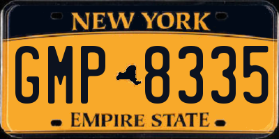 NY license plate GMP8335