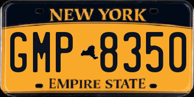 NY license plate GMP8350