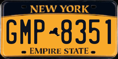 NY license plate GMP8351