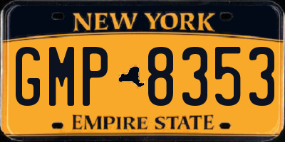 NY license plate GMP8353