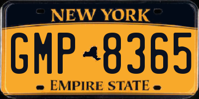 NY license plate GMP8365