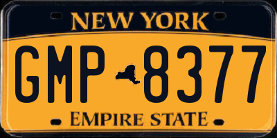 NY license plate GMP8377