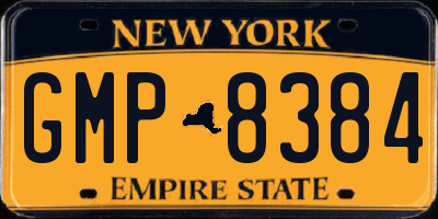 NY license plate GMP8384