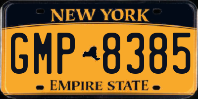 NY license plate GMP8385