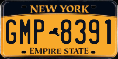 NY license plate GMP8391