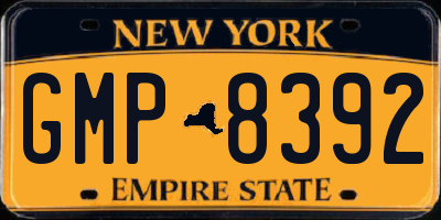 NY license plate GMP8392