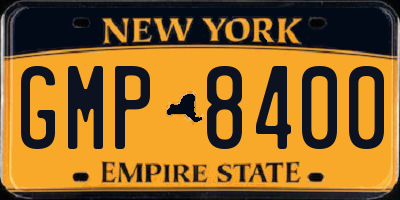 NY license plate GMP8400