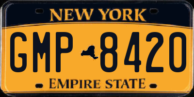 NY license plate GMP8420