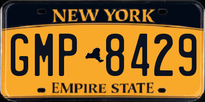 NY license plate GMP8429