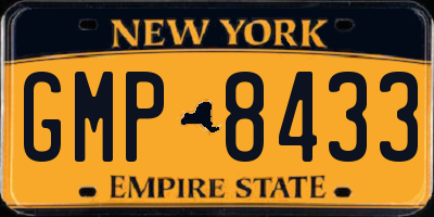 NY license plate GMP8433