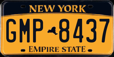 NY license plate GMP8437