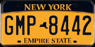 NY license plate GMP8442