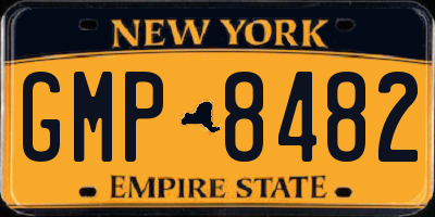NY license plate GMP8482