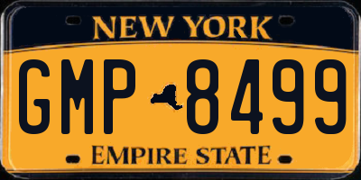 NY license plate GMP8499