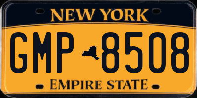 NY license plate GMP8508