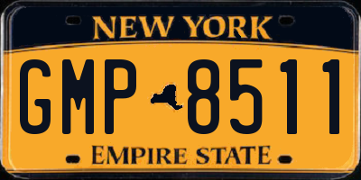 NY license plate GMP8511